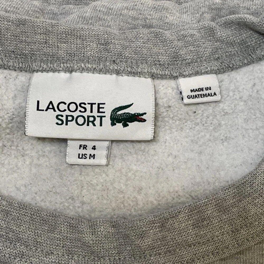 Lacoste Men's Grey/Black Pullover - Size Medium